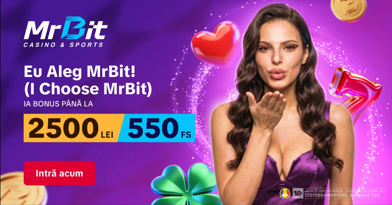 MrBit banner: I Choose MrBit, a woman blowing a kiss