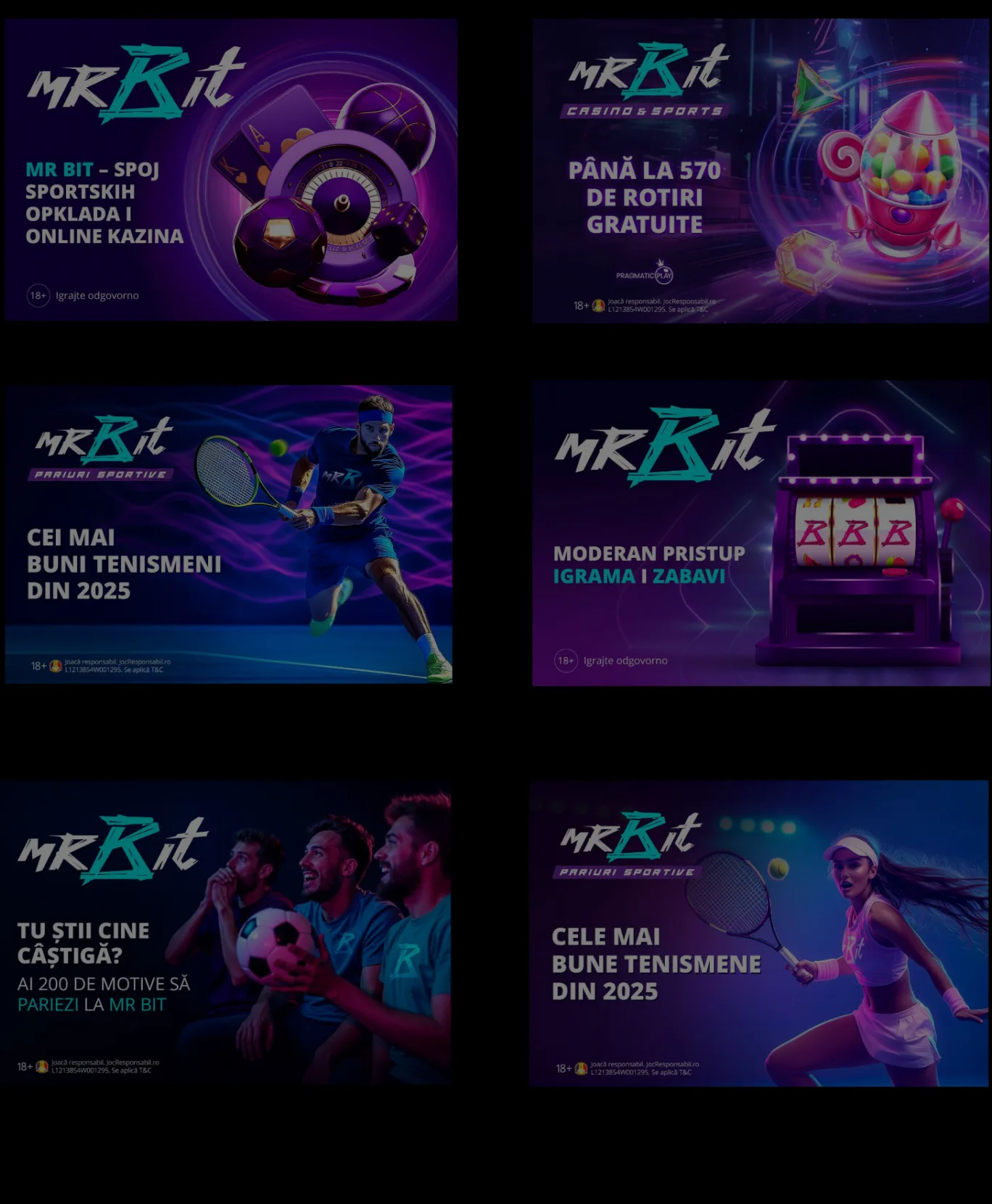Previous MrBit banners: darker, purple-neon look